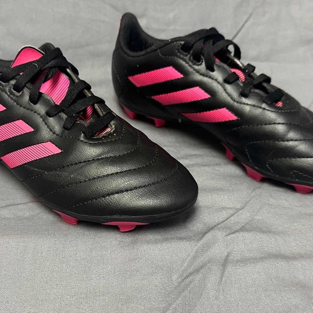 Adidas Black and Pink Soccer Cleats